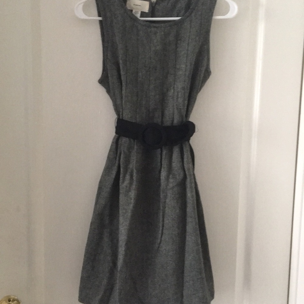 Me & You Fitted Grey Dress with Belt
